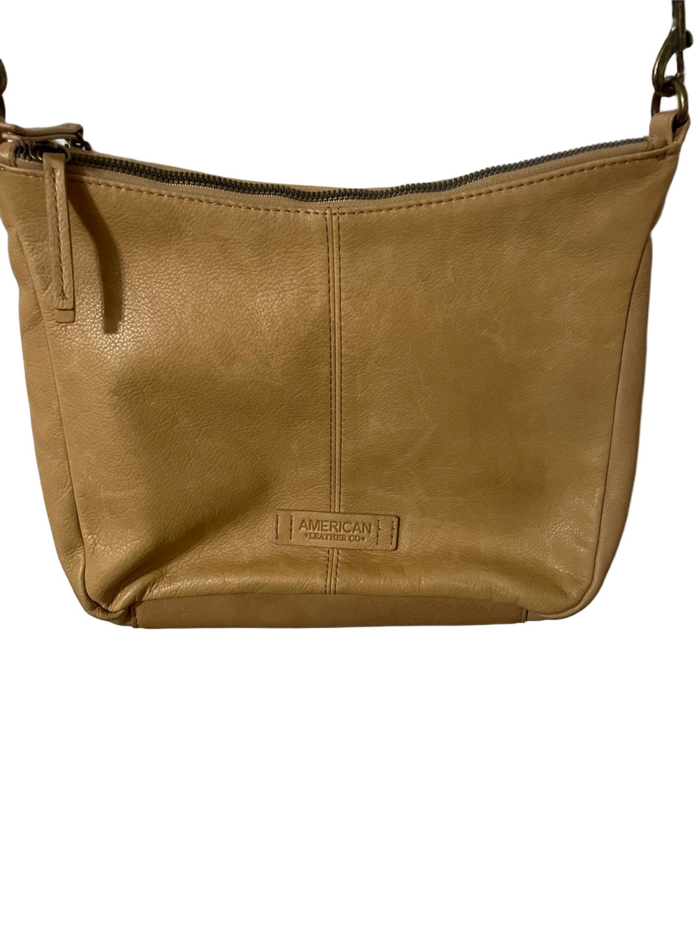 American Leather Co. Tan Leather Crossbody Shoulder Bag